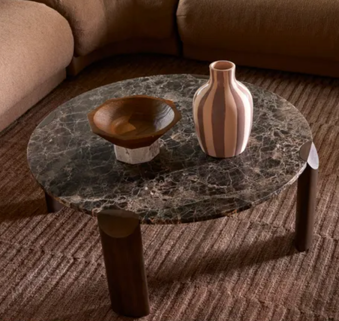 Stone and Oak Coffee Table