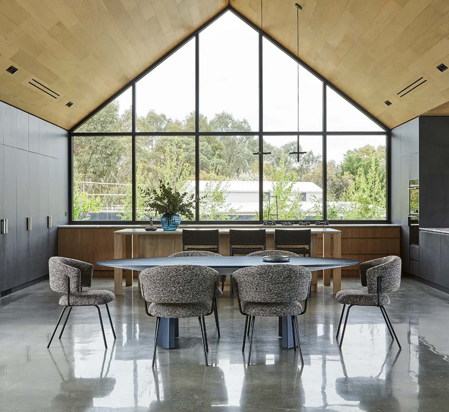 Rounded Cushions Dining Chair