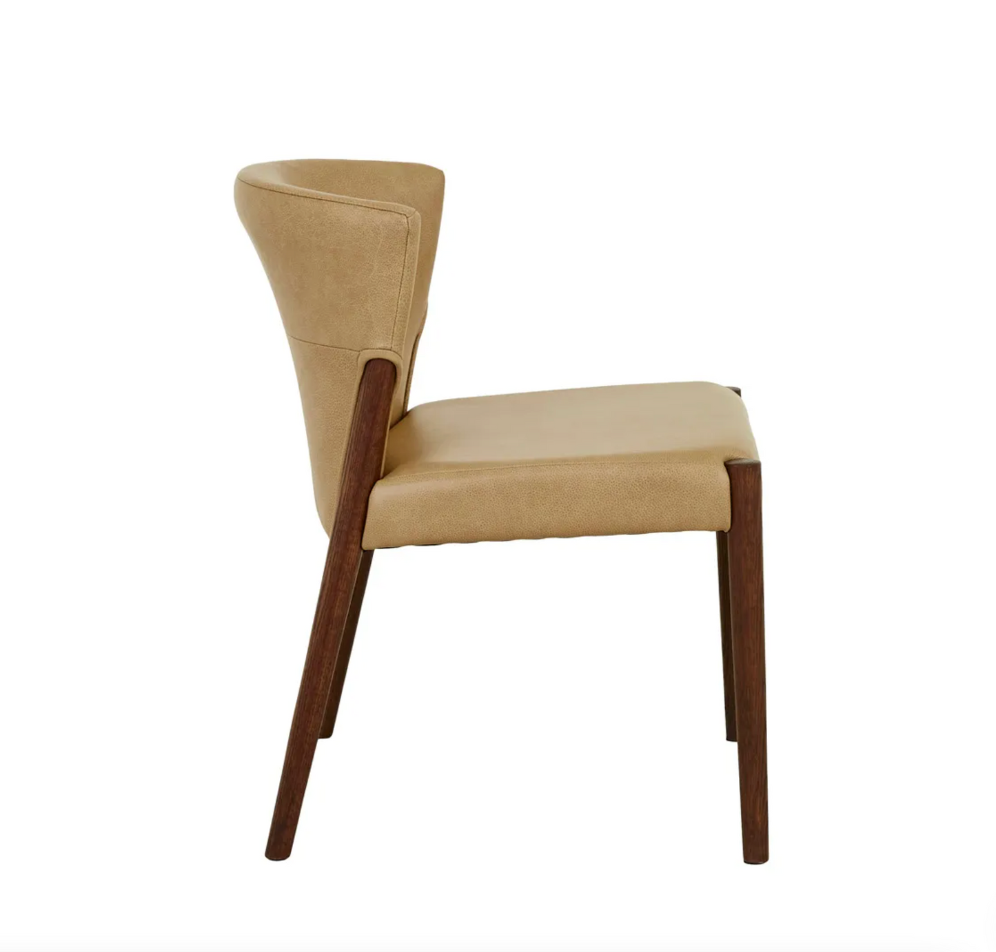 Upholstered Wingback with Oak Dining Chair