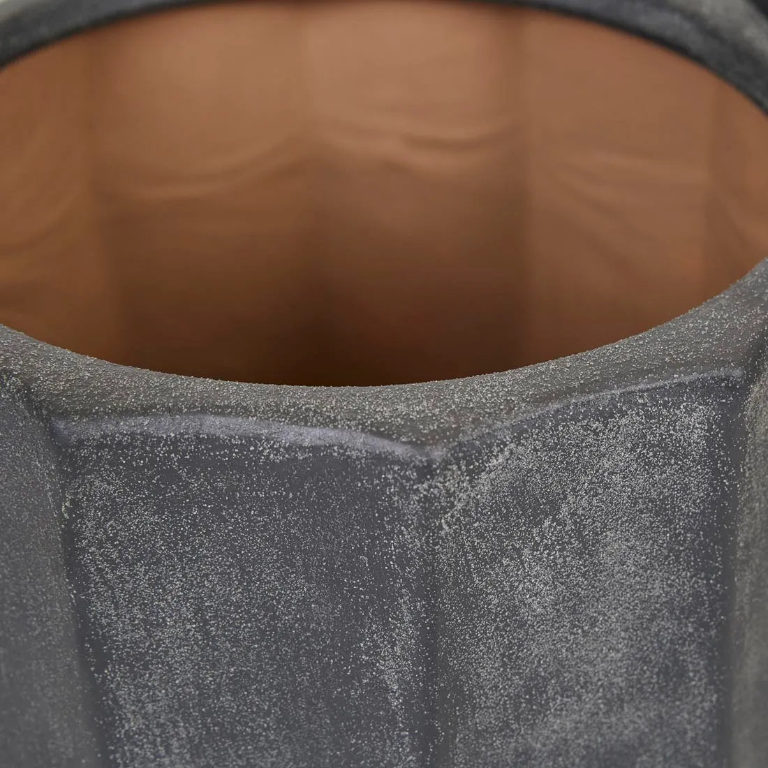 Flute Planter Set of 2 - Black/Sand