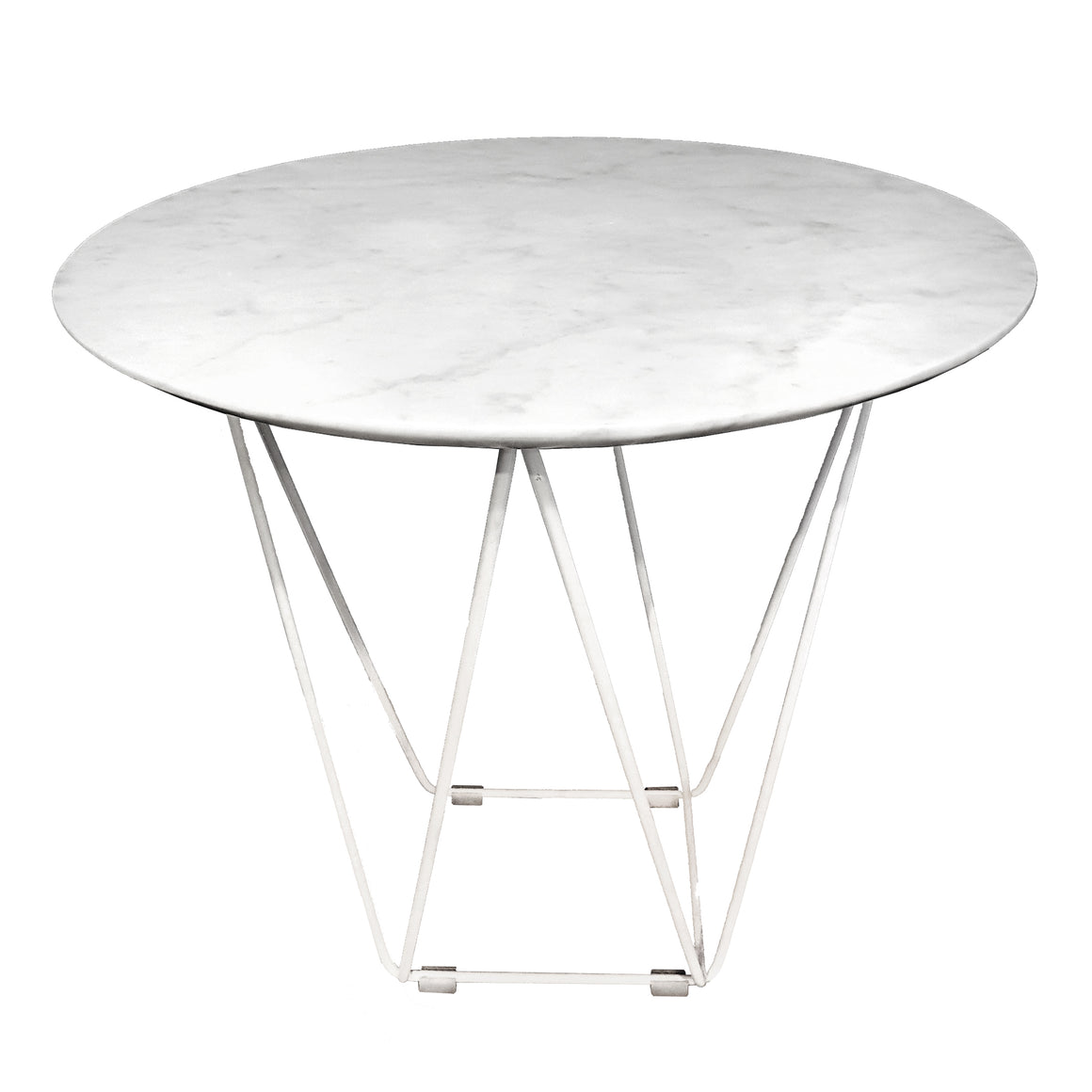 Round marble top side table