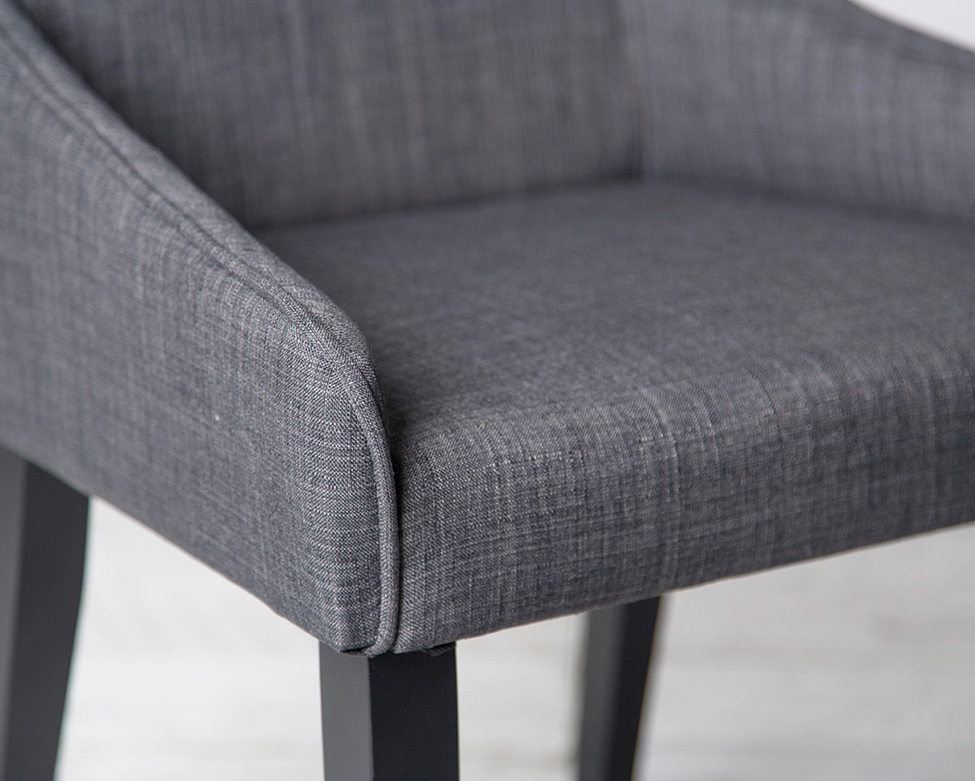 Grey Upholstered Dining Chair