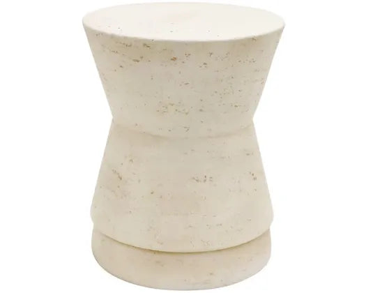 36X44CMH BELUSHI MGO SIDE TABLE - TEXTURED CREAM M