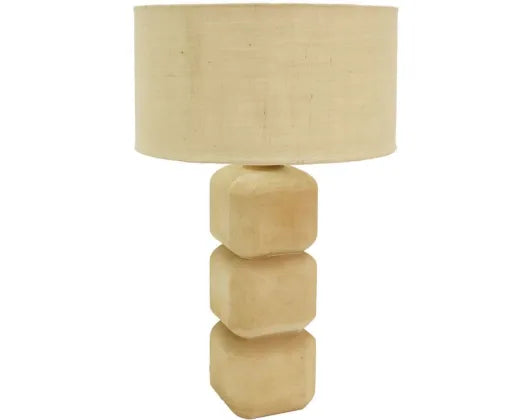 60CM HUXLEY WOODEN TABLE LAMP - BLONDE/NATURAL