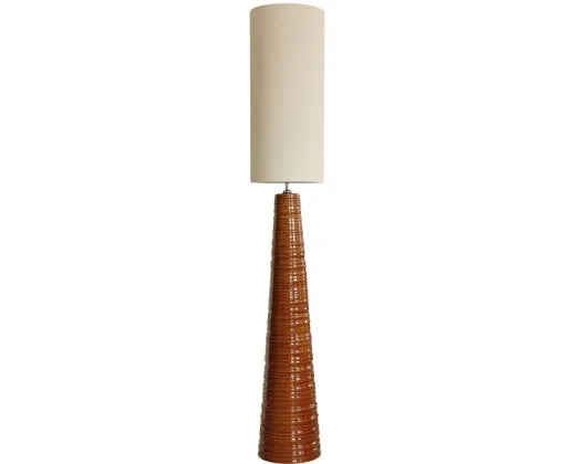 177CM BRYCE CERAMIC FLOOR LAMP - TERRACOTTA BROWN