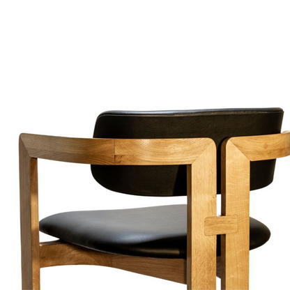 Rounded Backrest Oak Dining Chair