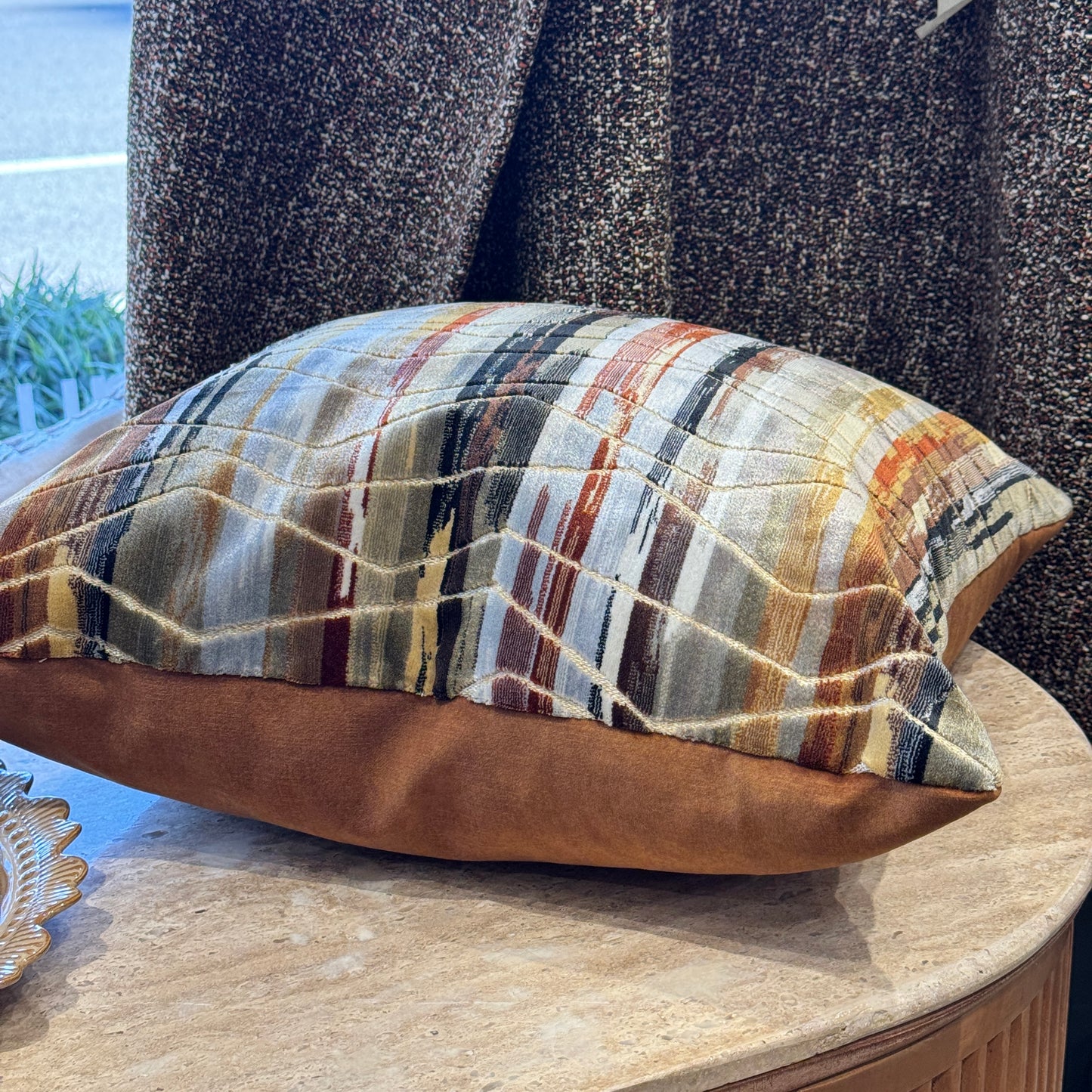 Sienna Striped Reversible Cushion