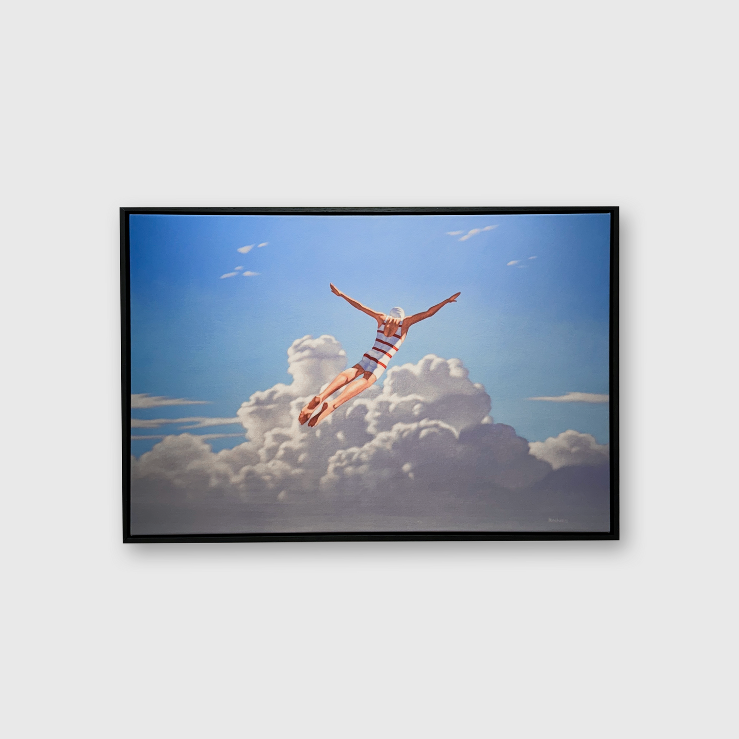 High Diver Framed Canvas Art