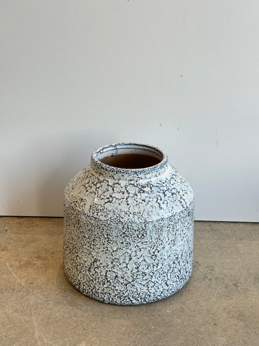 Blue Textured Ceramic Pot