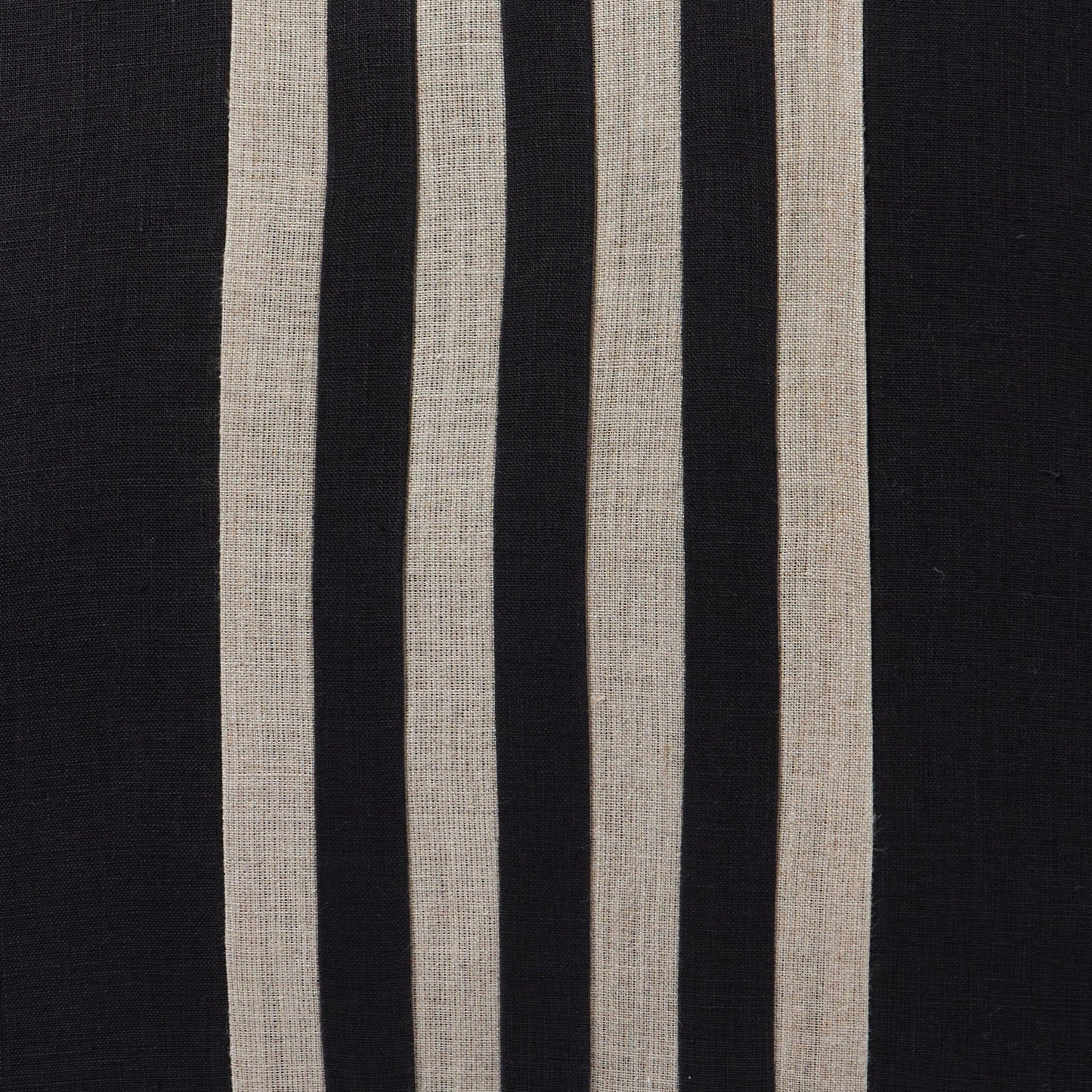 Linen Stripes Cushion - Black