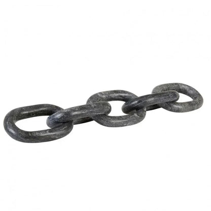 Marble Link Sculpture - Black Marble