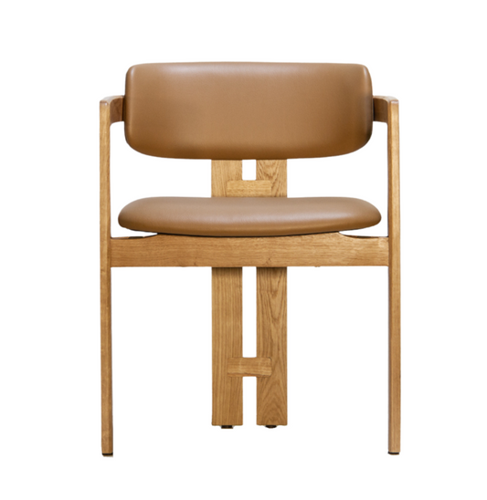 Rounded Backrest Oak Dining Chair