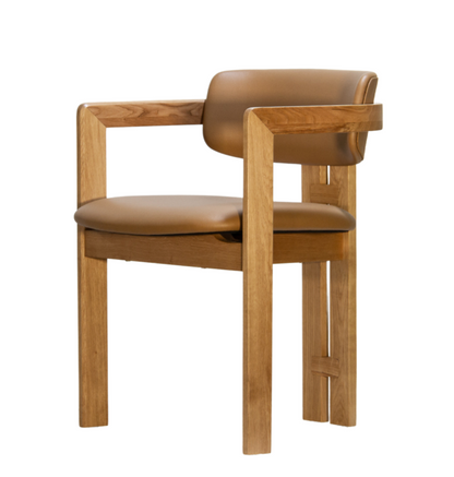 Rounded Backrest Oak Dining Chair