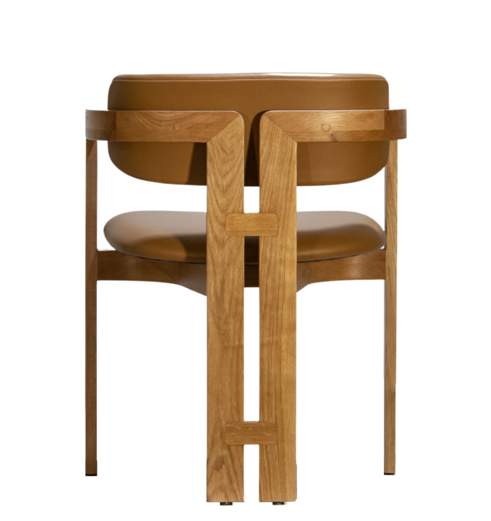 Rounded Backrest Oak Dining Chair