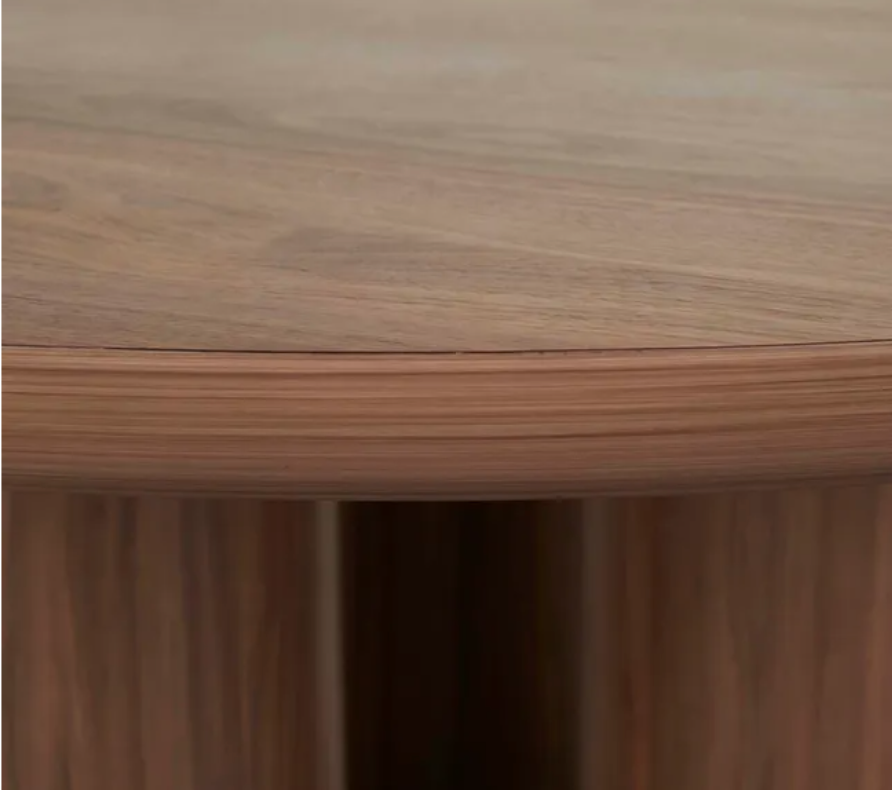 Oak Round Tri-Pillar Dining Table