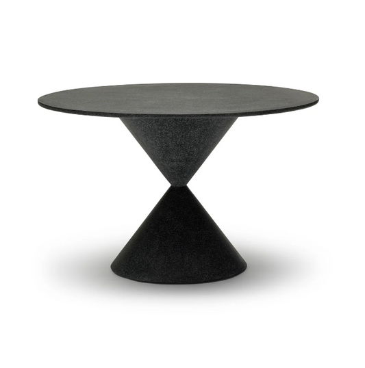 Black Fiberstone Outdoor Dining Table