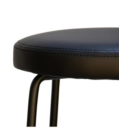 Toby Round Leather Bar Stool