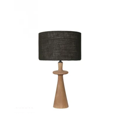 62CM LIMA WOODEN TABLE LAMP W/JUTE SHADE - NATURAL