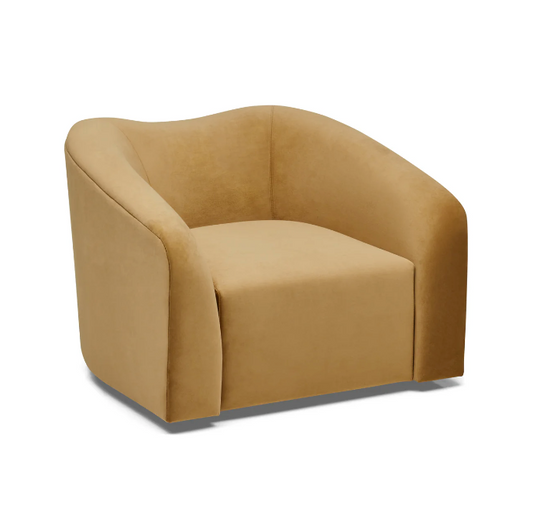 Sand Velvet Swivel Chair