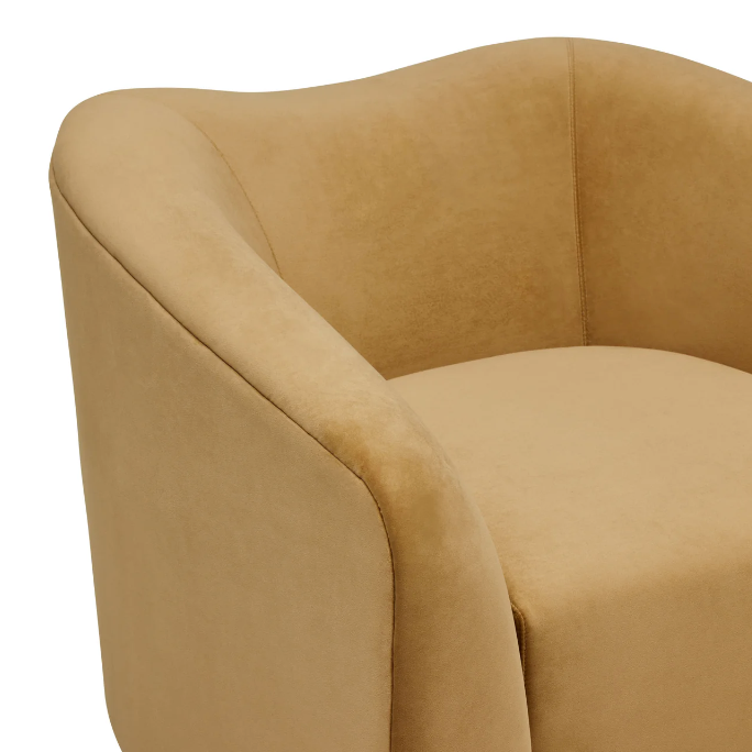 Sand Velvet Swivel Chair