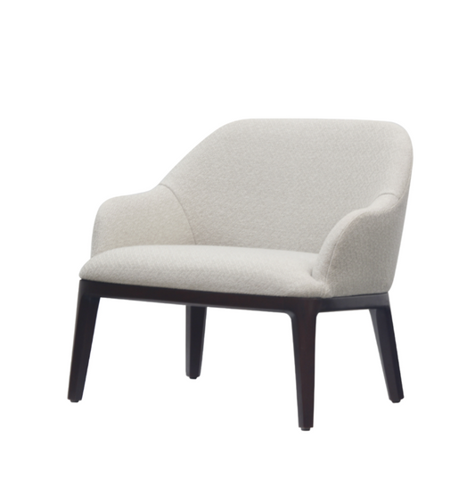 White Linen Lounge Chair