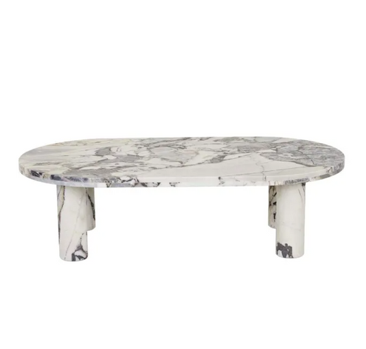 Round Leg Oval Coffee Table