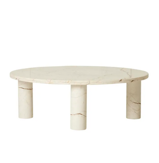 Round Leg Marble Coffee Table