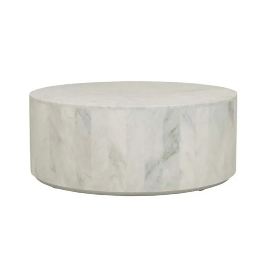 Block Round Marble Coffee Table