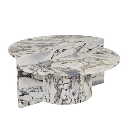 Stone Asymmetrical Coffee Table