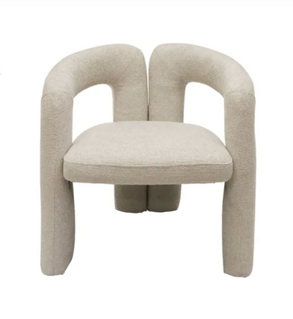 67X77CM FABRIC DINING CHAIR - DOVE