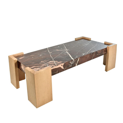 Red Jesper Marble Coffee Table