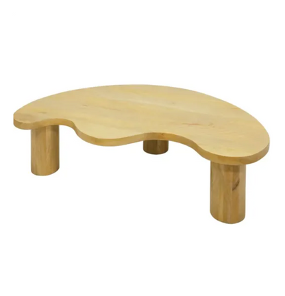 129X79CM WAVE COFFEE TABLE - NATURAL