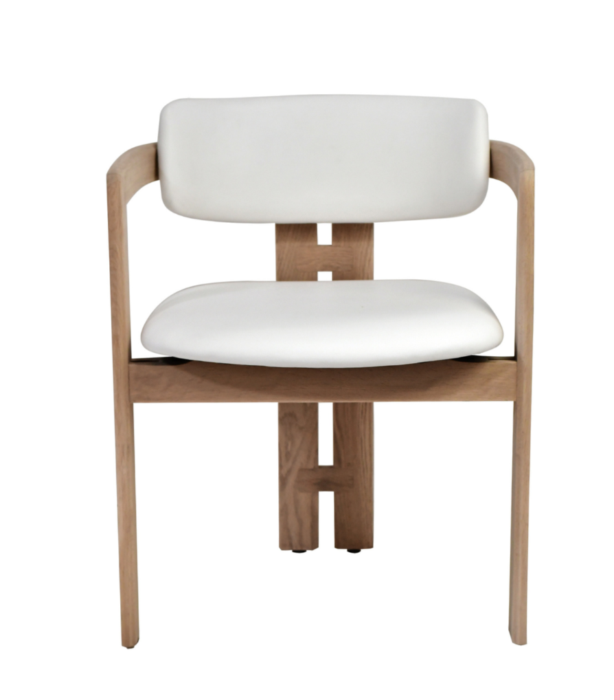 Rounded Backrest Oak Dining Chair