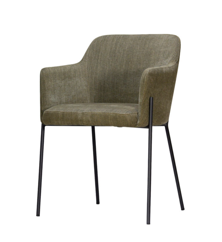 Upholstered Powdercoated Steel Dining Chair