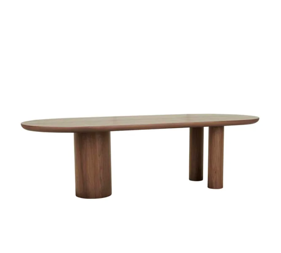 Oval Oak Veneer Dining Table