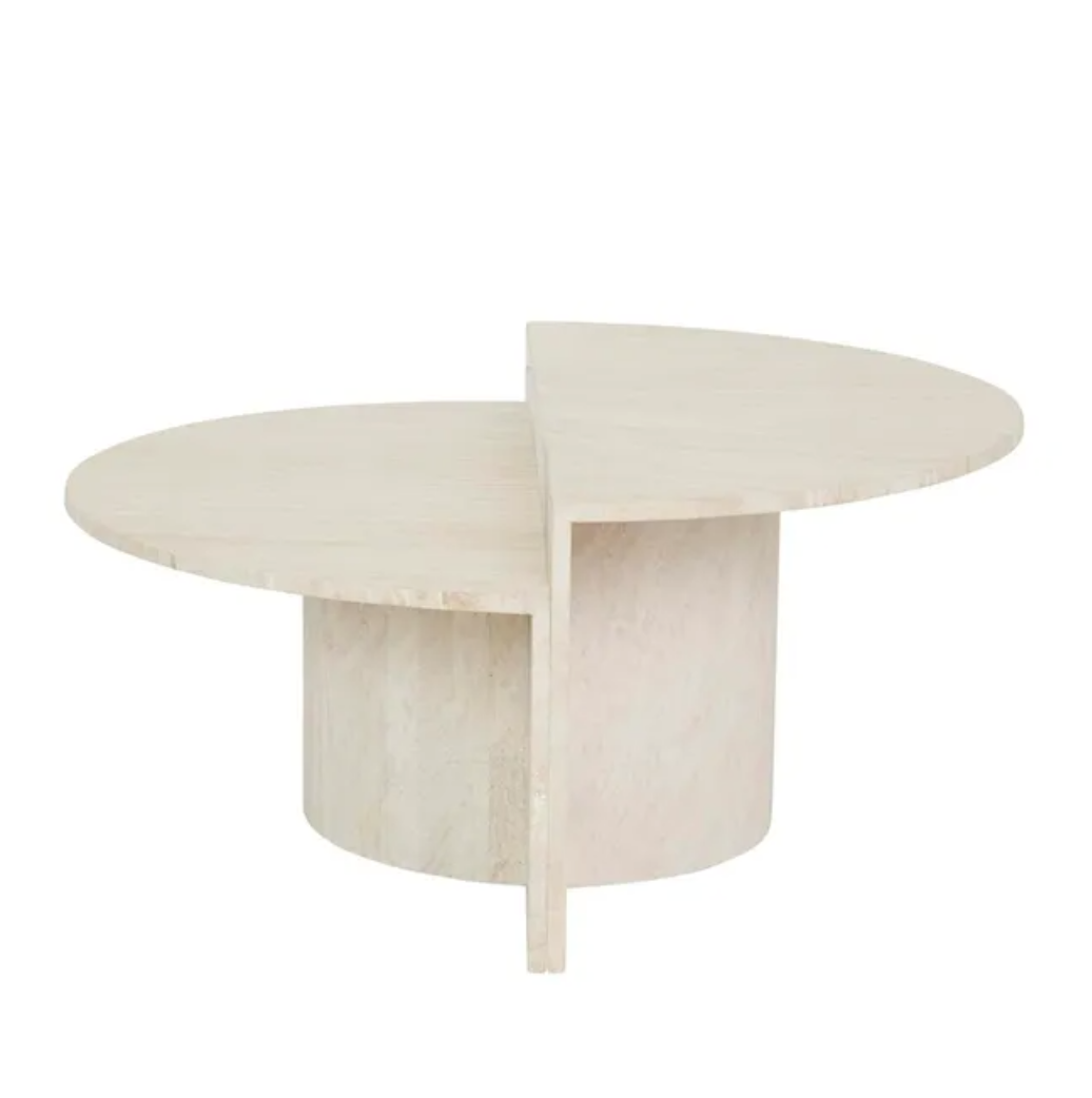 Stone Asymmetrical Coffee Table