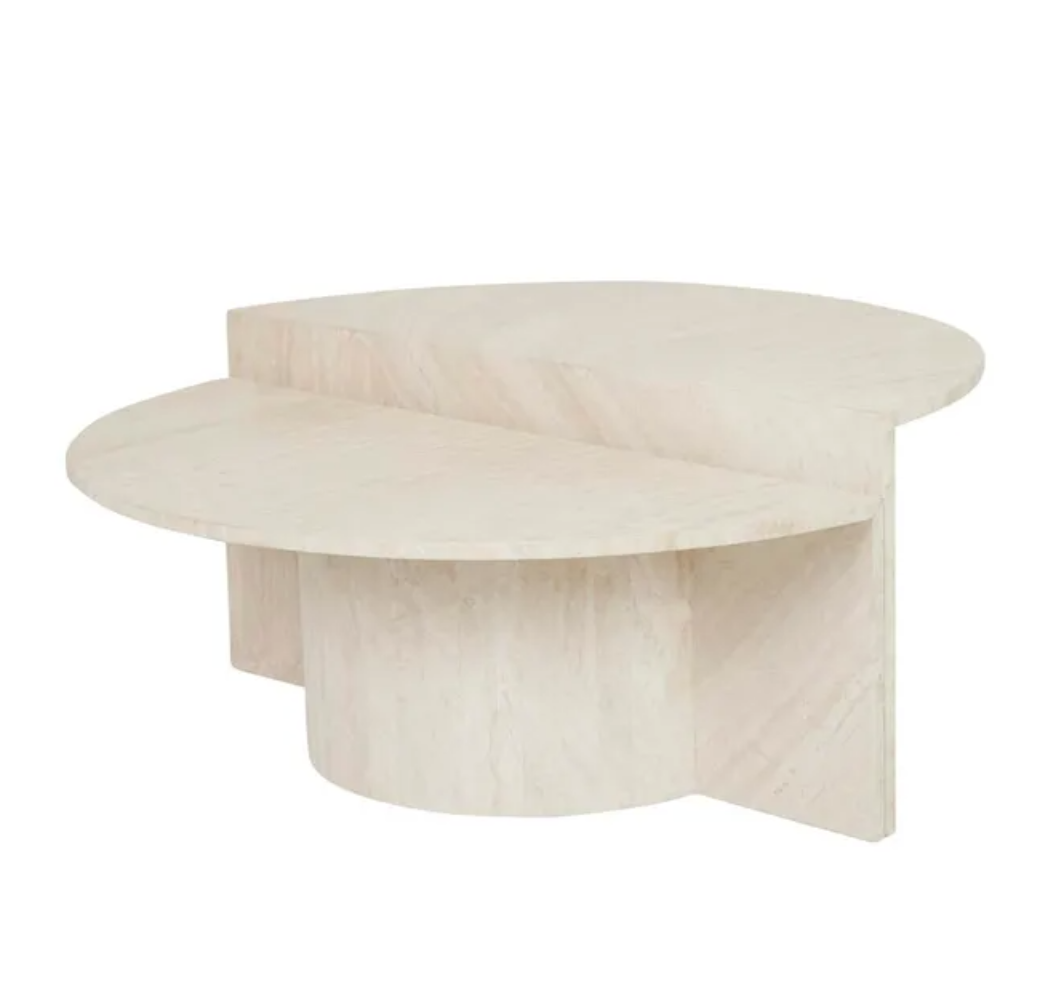 Stone Asymmetrical Coffee Table