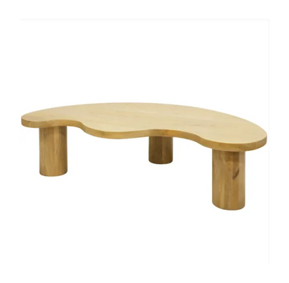 129X79CM WAVE COFFEE TABLE - NATURAL