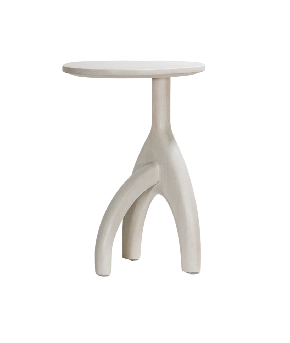 Sculptural Base Tri-Leg Side Table