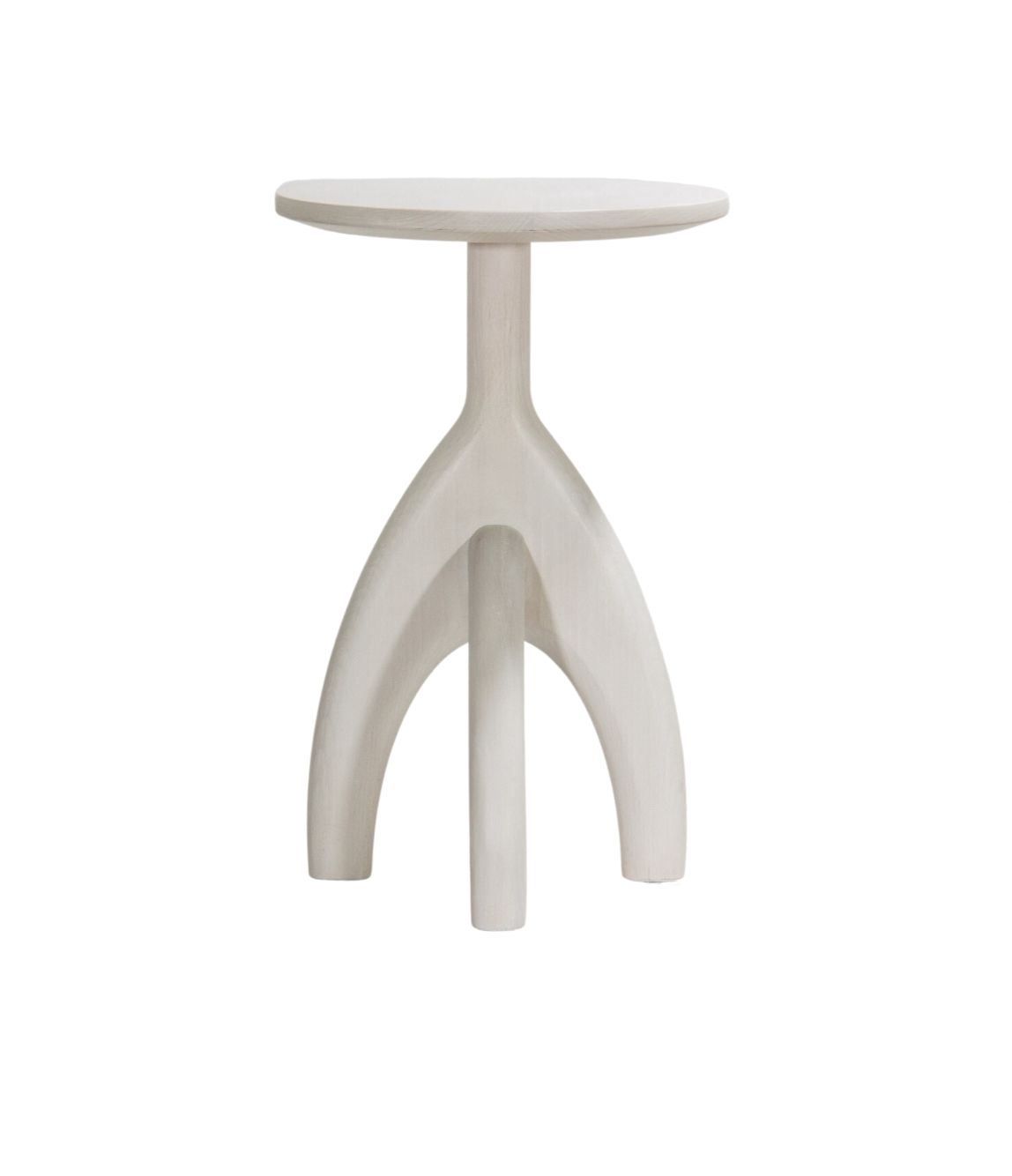 Sculptural Base Tri-Leg Side Table