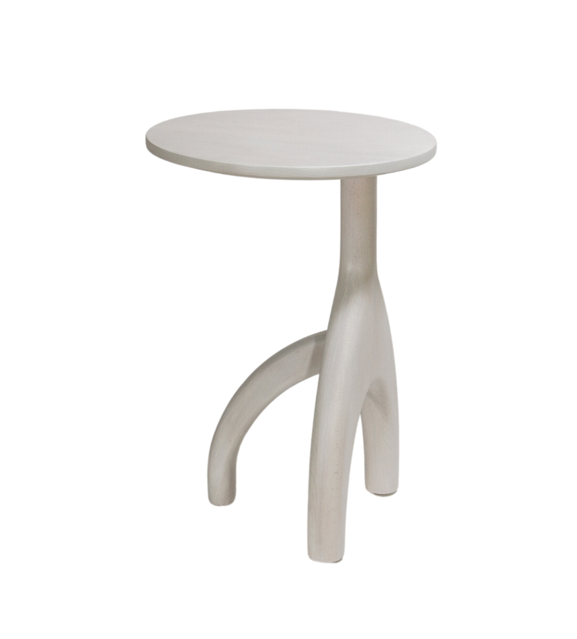 Sculptural Base Tri-Leg Side Table