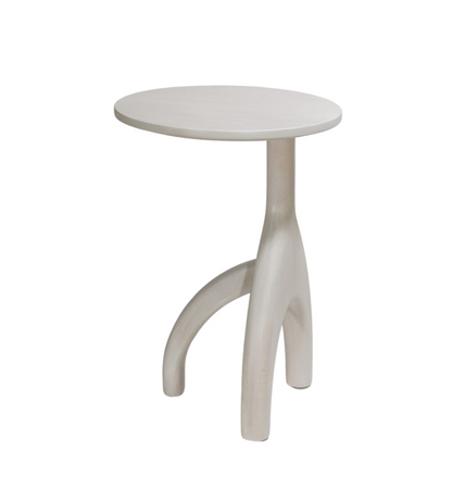 Sculptural Base Tri-Leg Side Table