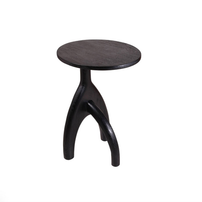 Sculptural Base Tri-Leg Side Table