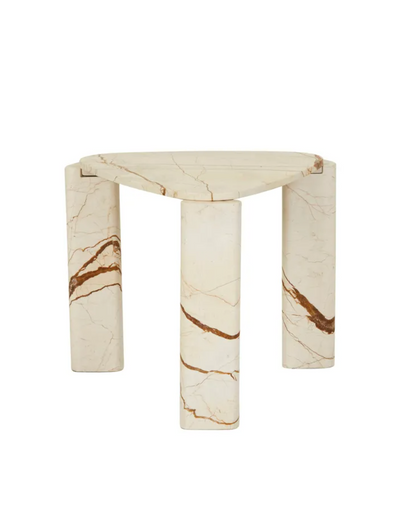 Triangular Marble Side Table