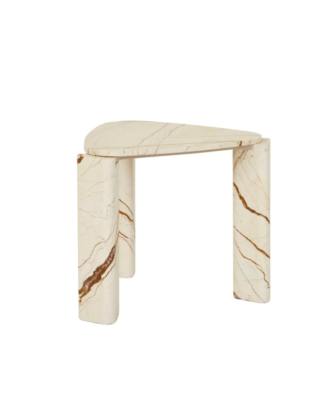 Triangular Marble Side Table