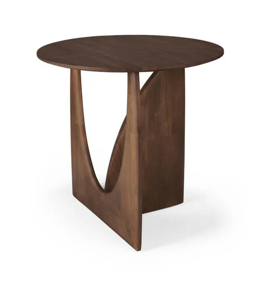 Geometric Base Round Side Table