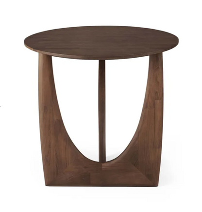 Geometric Base Round Side Table