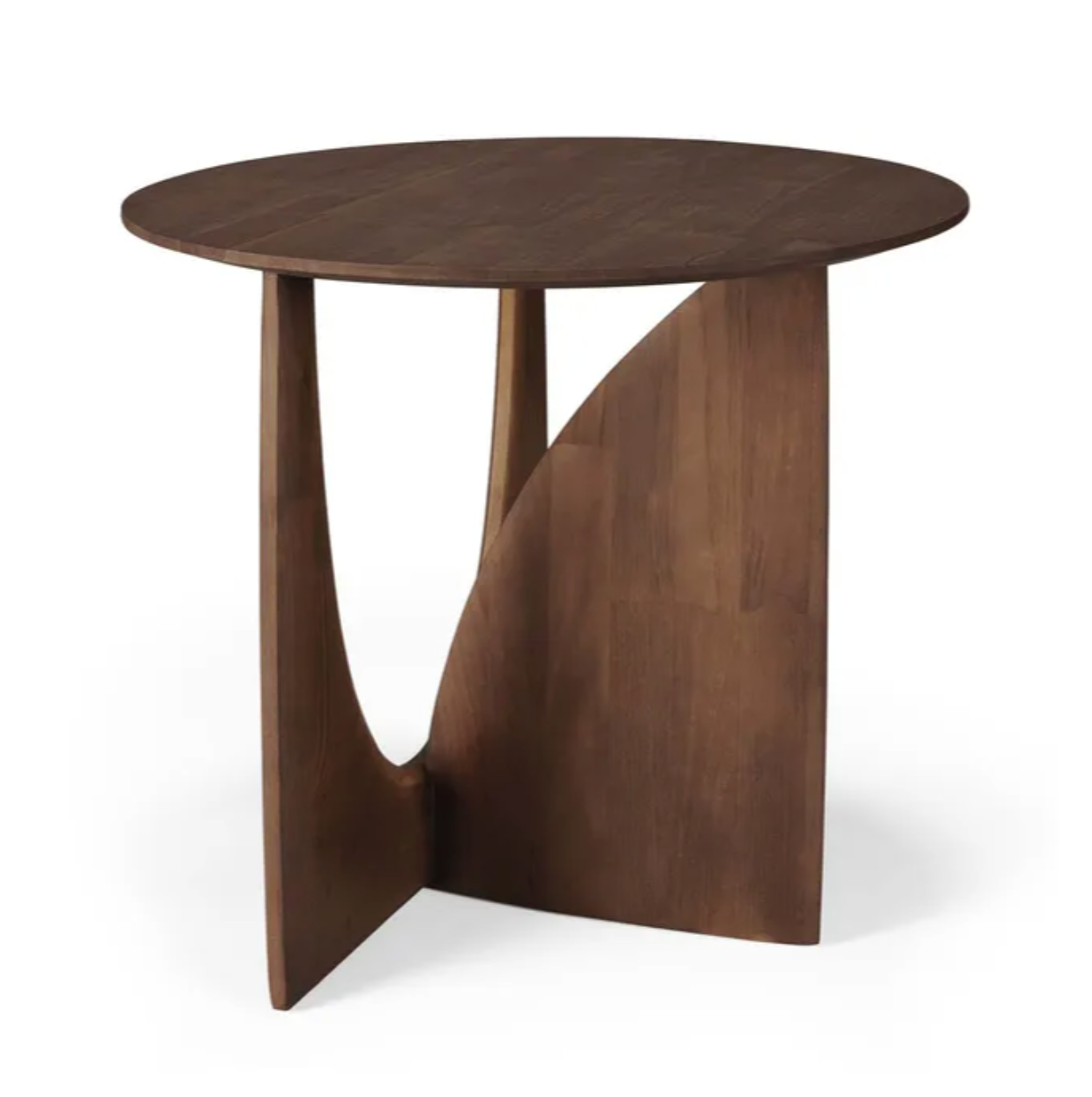 Geometric Base Round Side Table