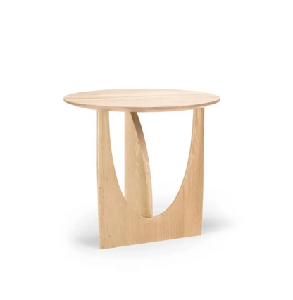 Geometric Base Round Side Table