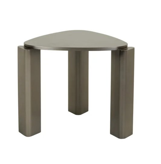 Triangular Metal Side Table